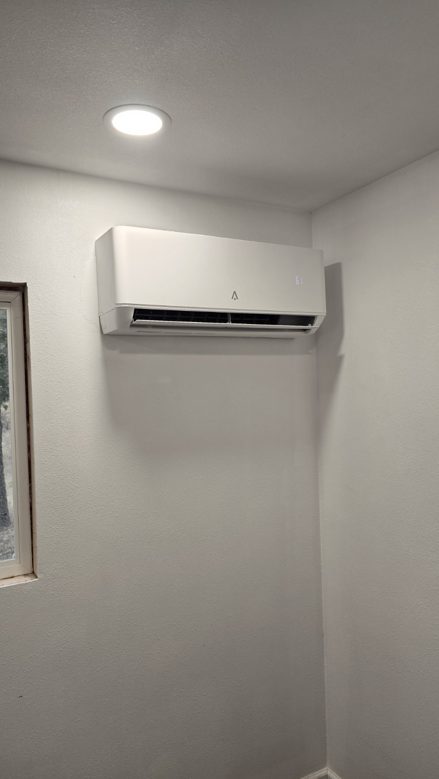 Clean finished indoor mini-split installation